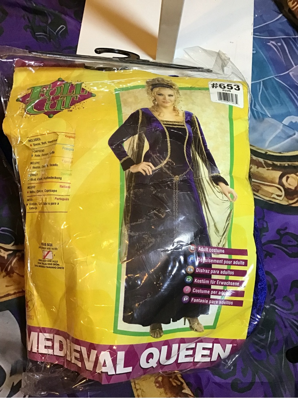 Medieval queen adult costume size plus 16-22